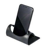 Classic Black Leather Foldable Cell Phone Holder